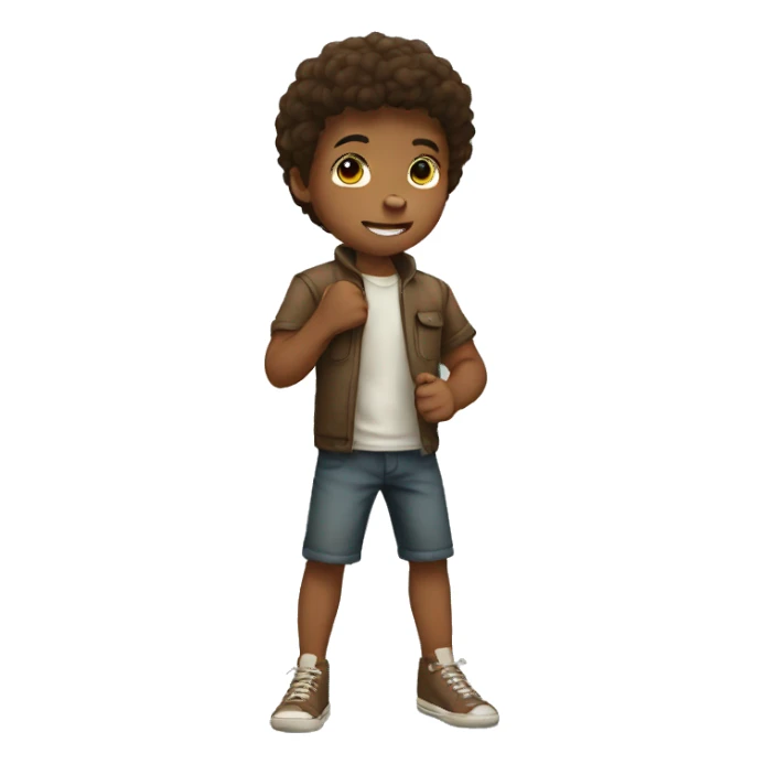 kid with the fist sticker