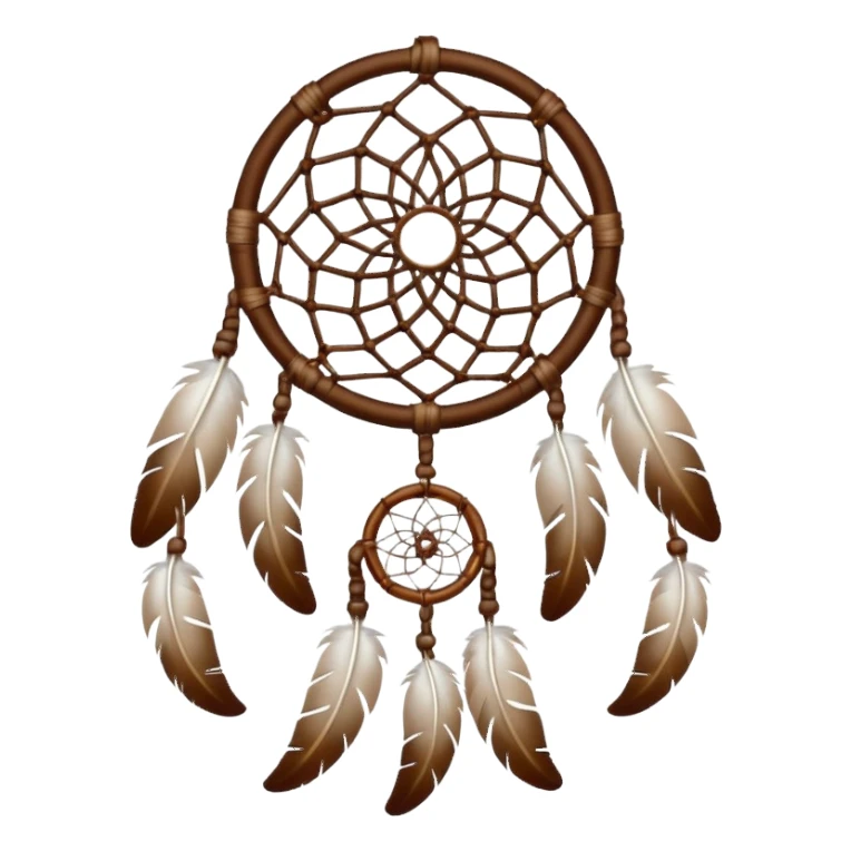 A brown dreamcatcher. sticker