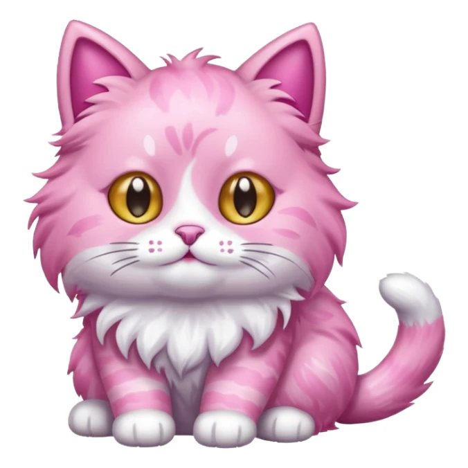 glitter pink cat sticker