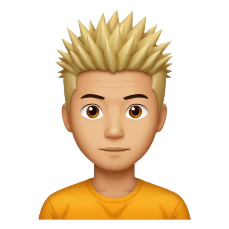 Make it a vietnamese male with spiky hair sticker