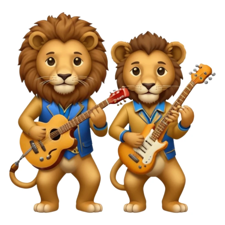 lion as Musicians sticker