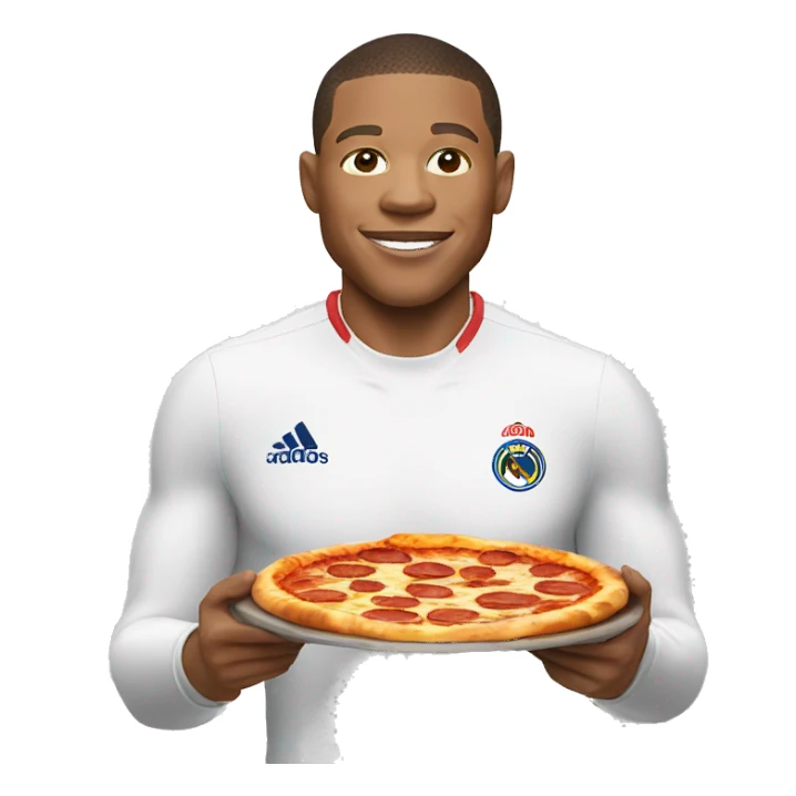 Mbappé qui mange une pizza  sticker