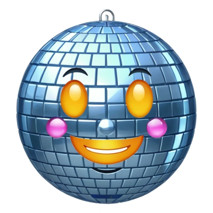Laughing disco ball sticker