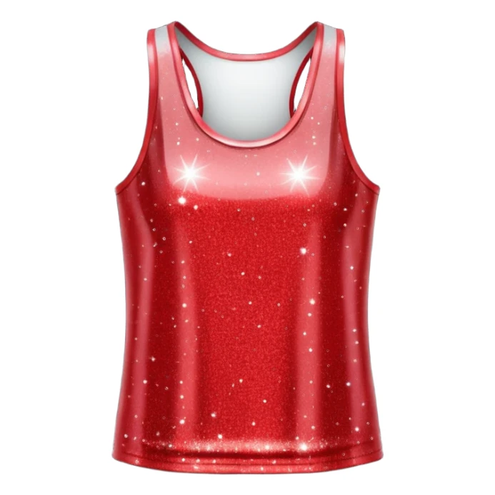 red glitter tank sticker