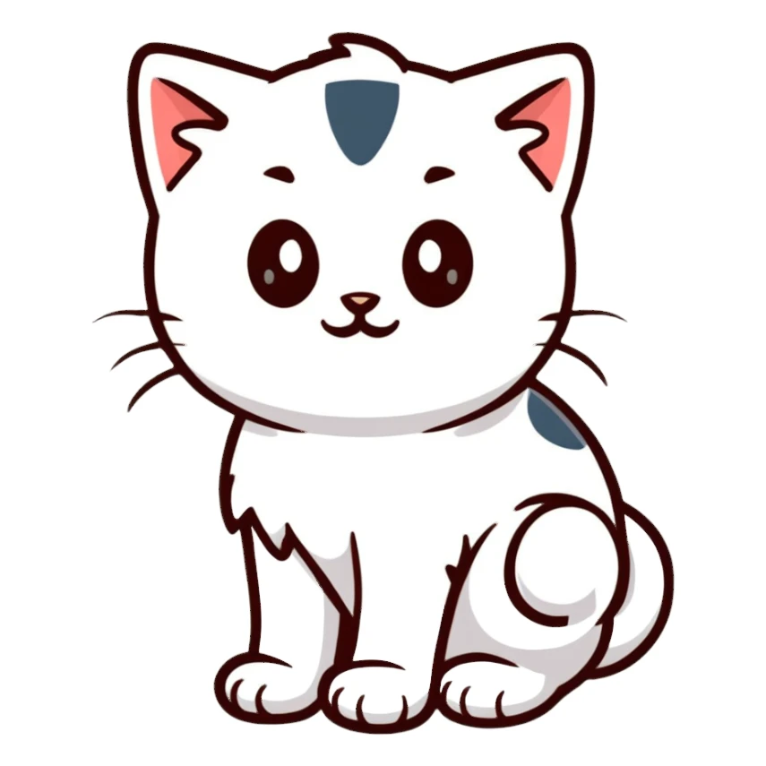 cute playful kitten sticker