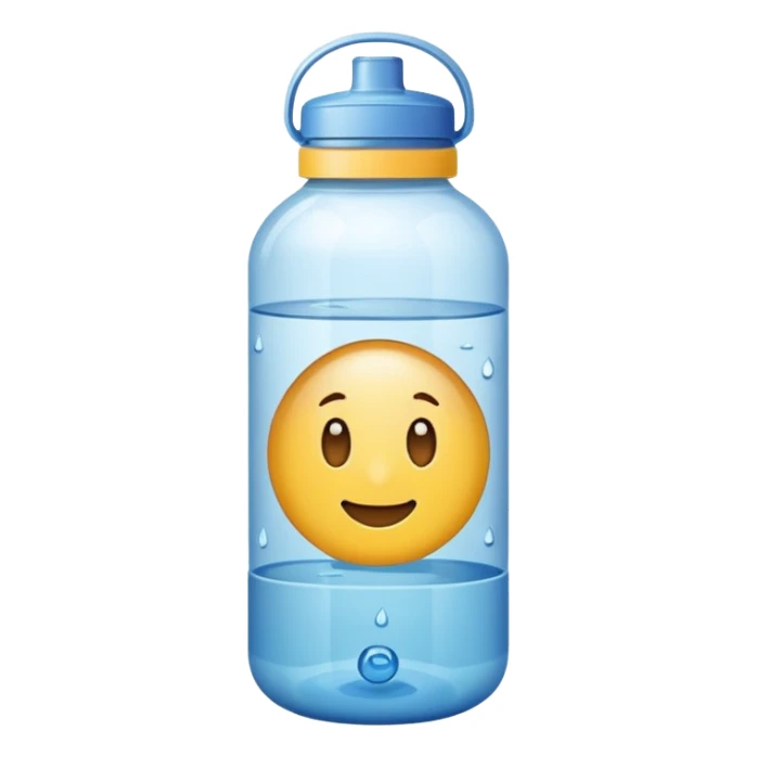 Clear short Water bottle sticker