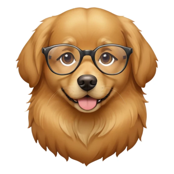 Dog wearing glasses  sticker