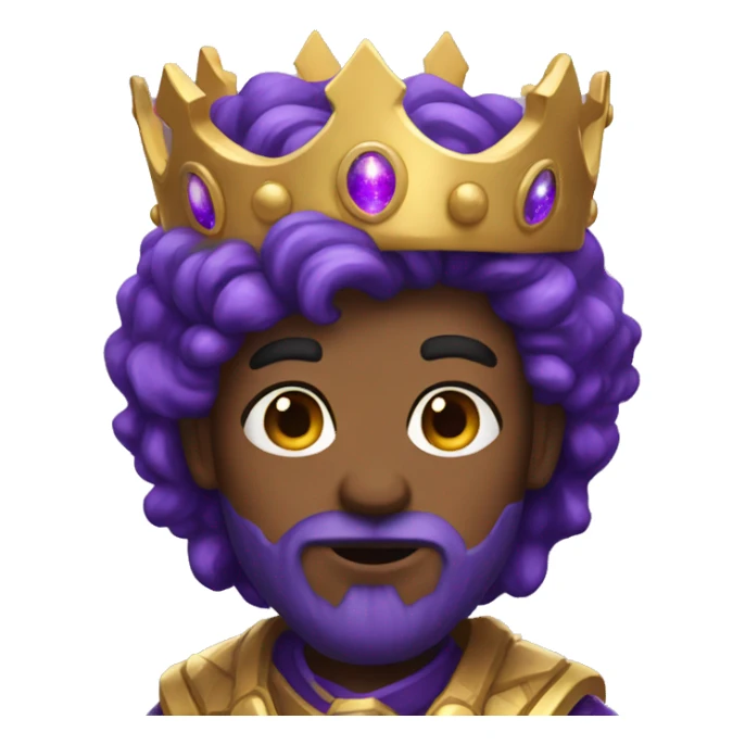 purple galaxy skin king sticker