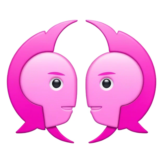 gemeni like pink logo sticker