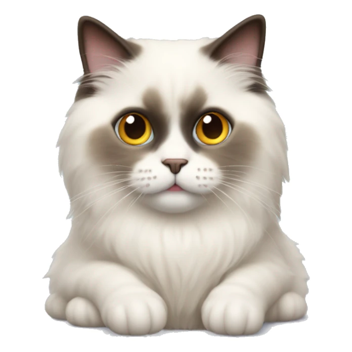 Ragdoll cat with heart eyes sticker
