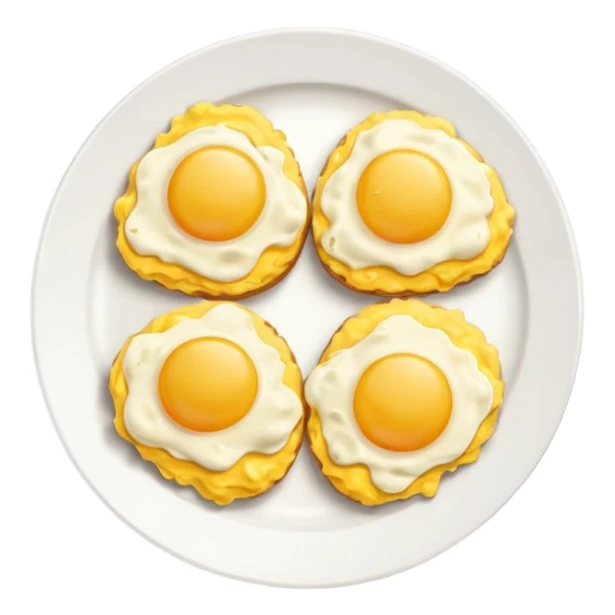 Scrambled eggs on a plate sticker