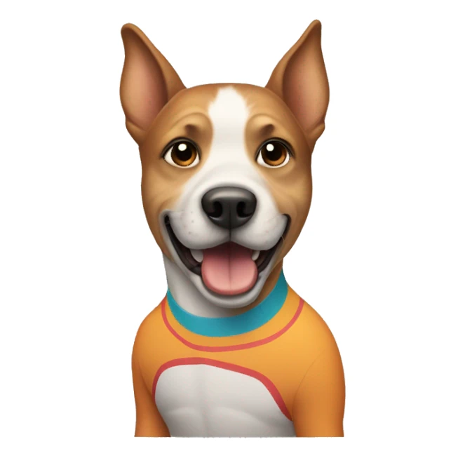 Dog with surfboard sticker