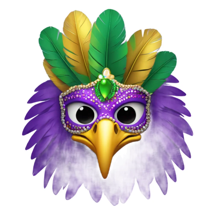 Eagle at Mardi Gras sticker