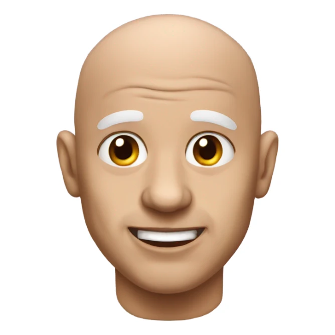 Bald man bat sticker