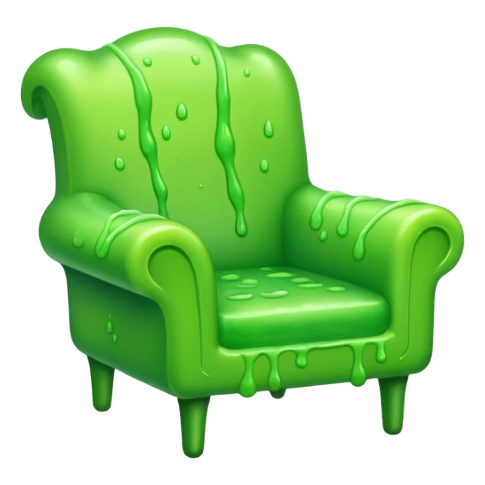 Pooping slimy chair sticker
