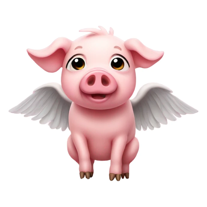 Pig with wings sticker