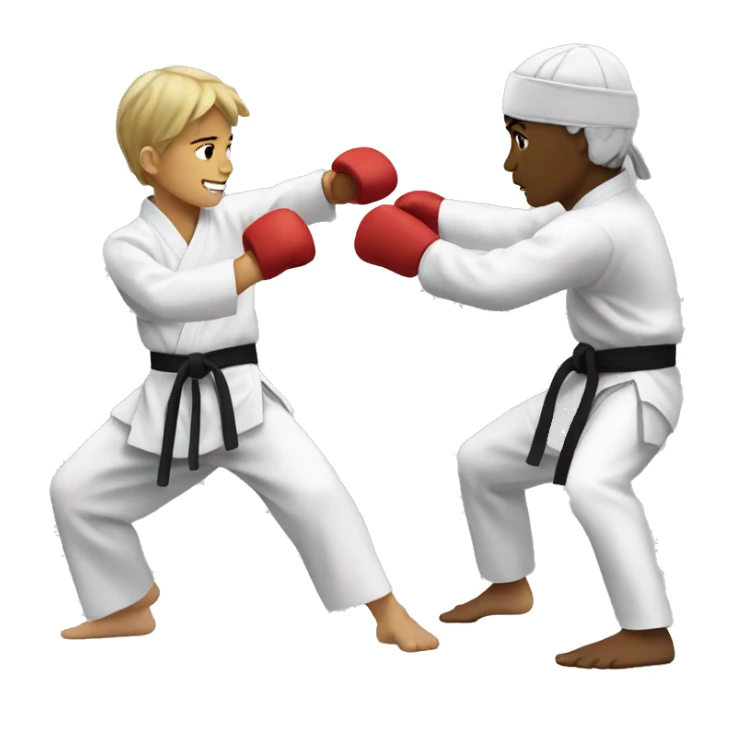 Karate kid sparring sticker