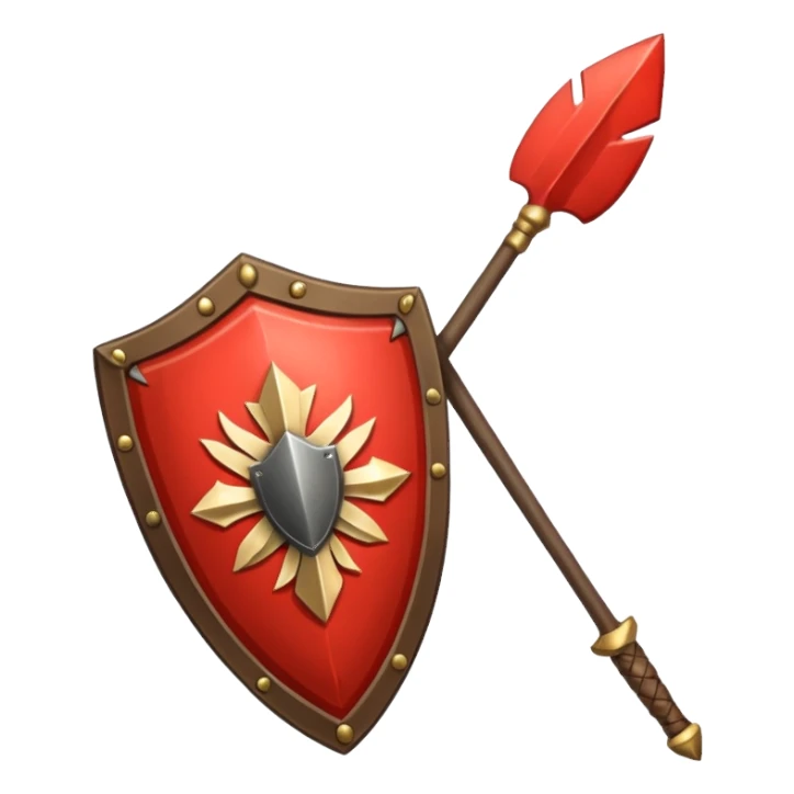 Zulu spear and shield sticker