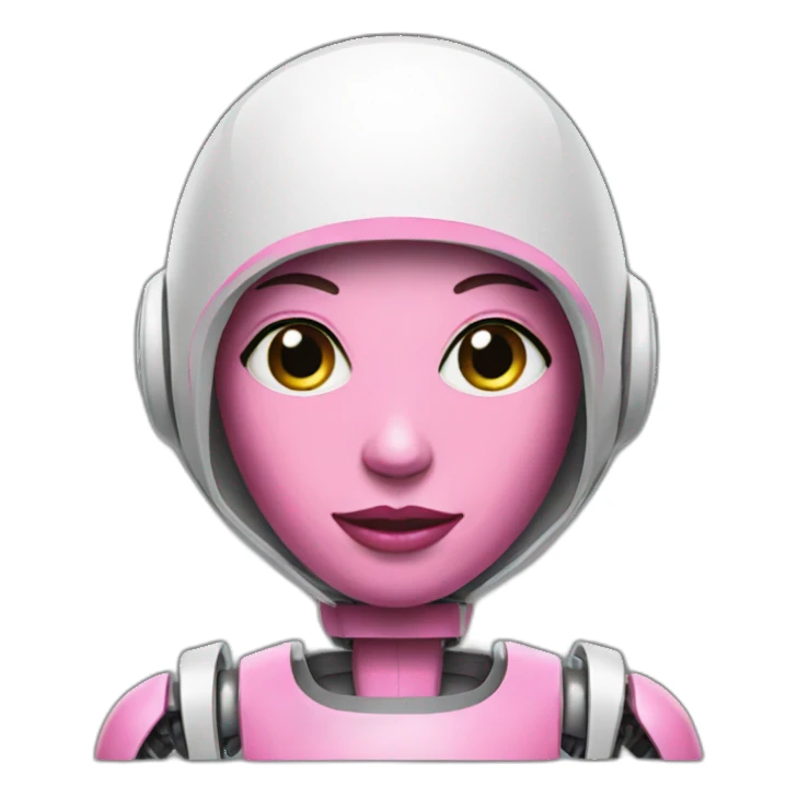 Pink Woman robot sticker