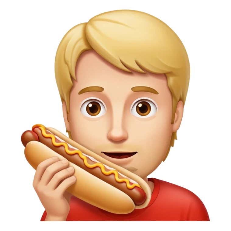 Man eating dog sticker