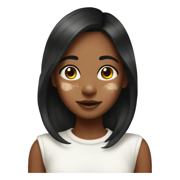 Girl with vitiligo sticker