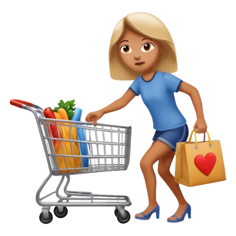 Someone hitting a cart and side eying  sticker