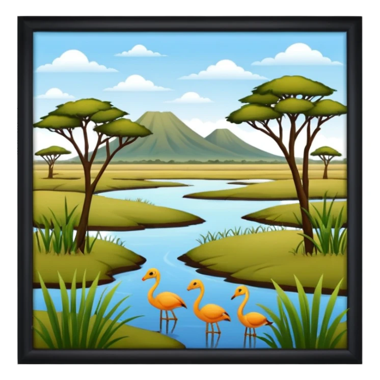 african wetlands sticker