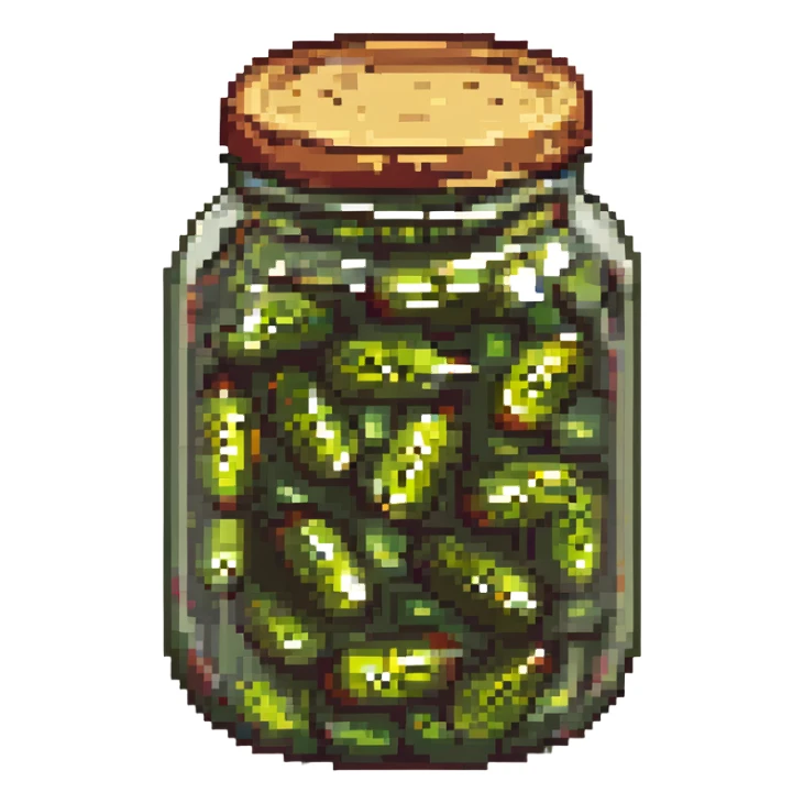 a jar of pickles sticker