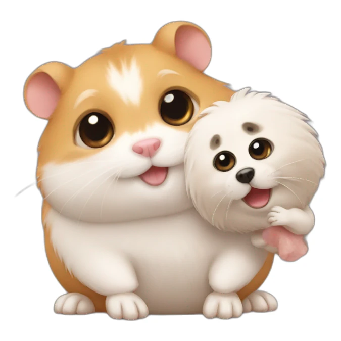 hamster with dog sticker