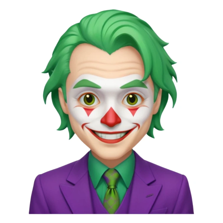realistic joker from batman sticker