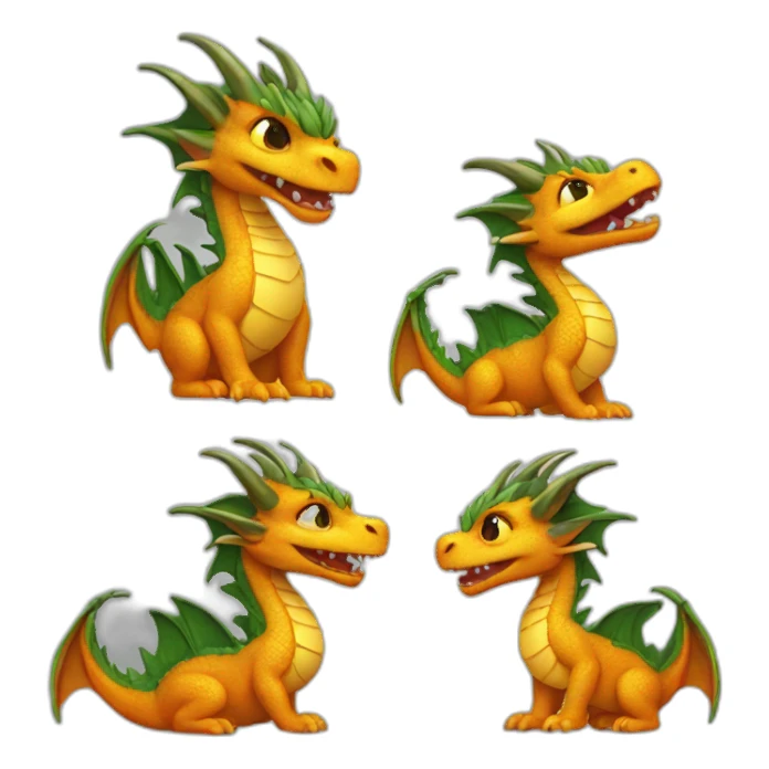 Dragon feu sticker