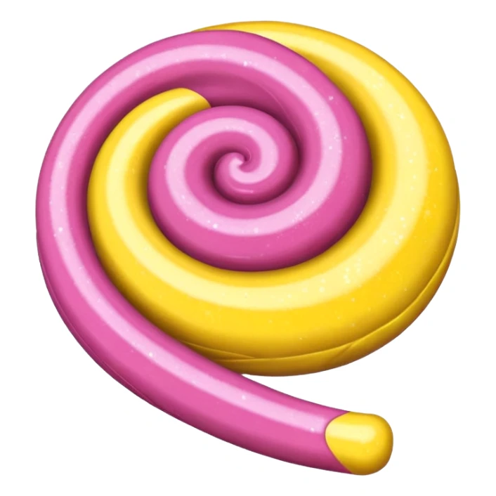 glitter pink and yellow candy sticker