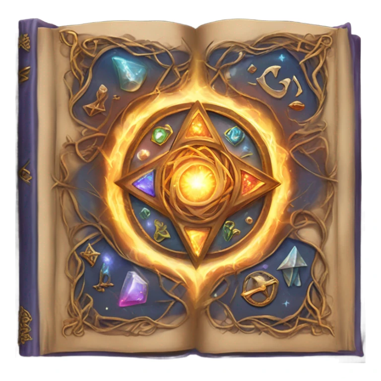 magical elemental book sticker