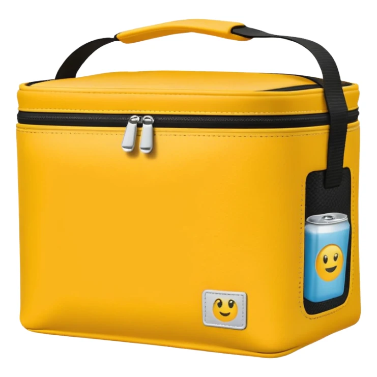 yellow cooler bag sticker