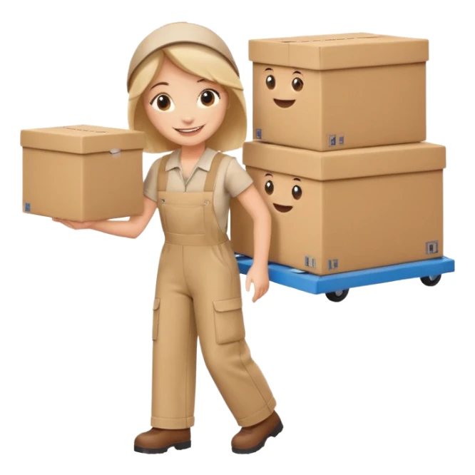 Box Carrier + dolly, Apartment Movers. sticker