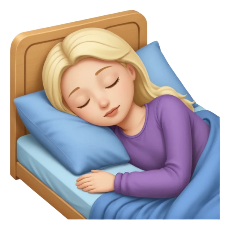 Girl sleeping in bed sticker