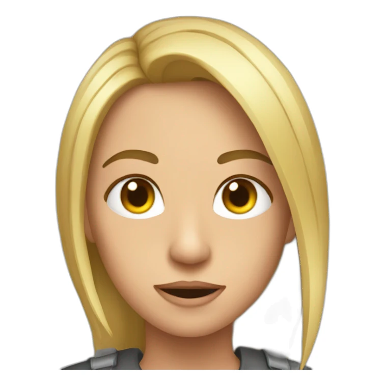 cara con rayo sticker