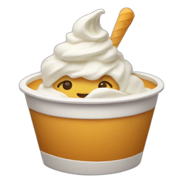 soft serve in tub sticker
