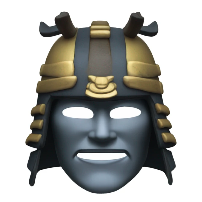 A very beautiful and empty samurai helmet with a horizontal gradient between the colors of which here are the codes: #48015D and #EA0045 sticker