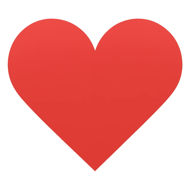 object with a heart, no background sticker