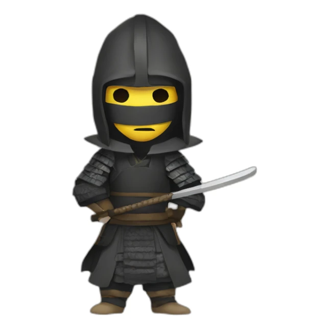 Ronin wearing a mask sticker