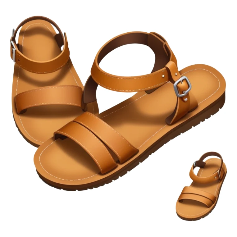 Hand with a sandal sticker