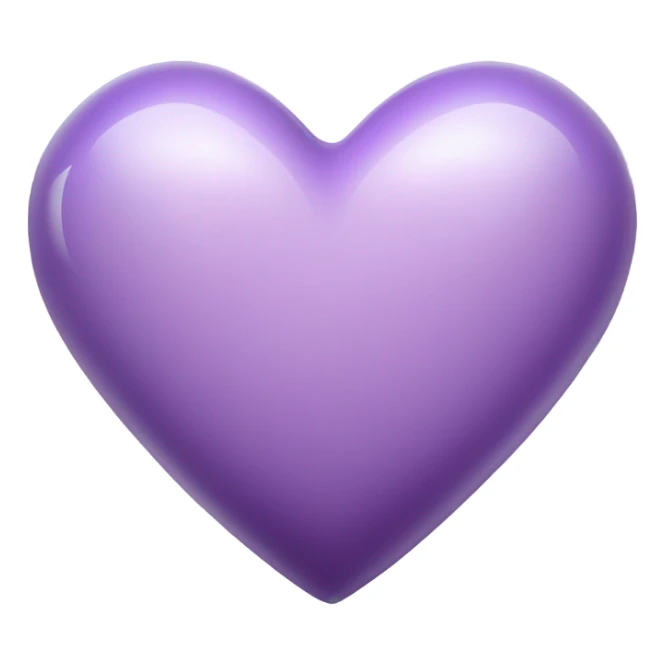 Light purple heart realistic sticker