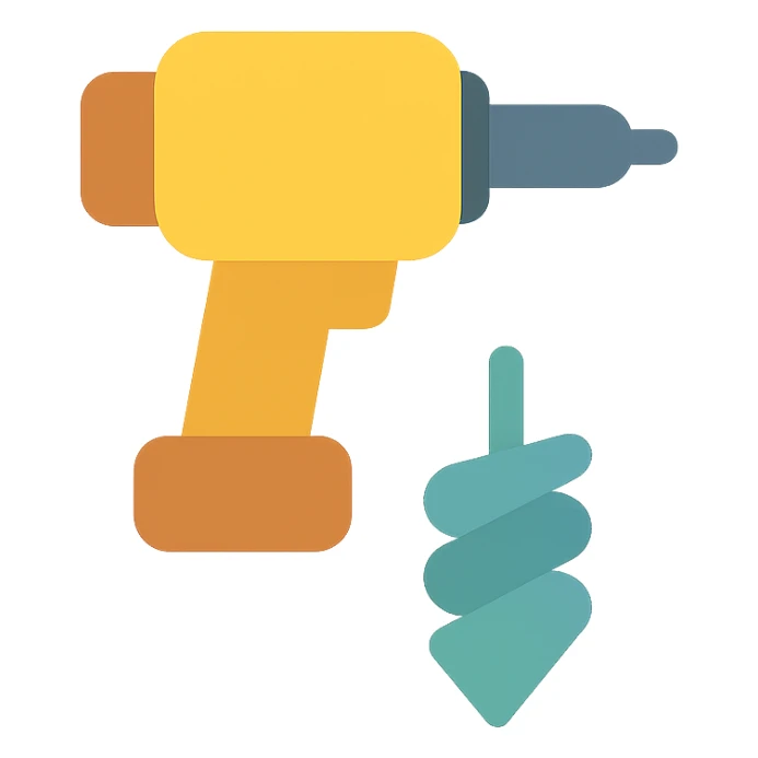 colored mining drill icon for the mining industry sticker