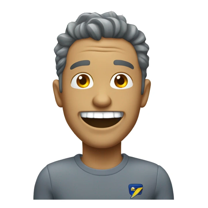 Boca sonriendo con un diente gris sticker