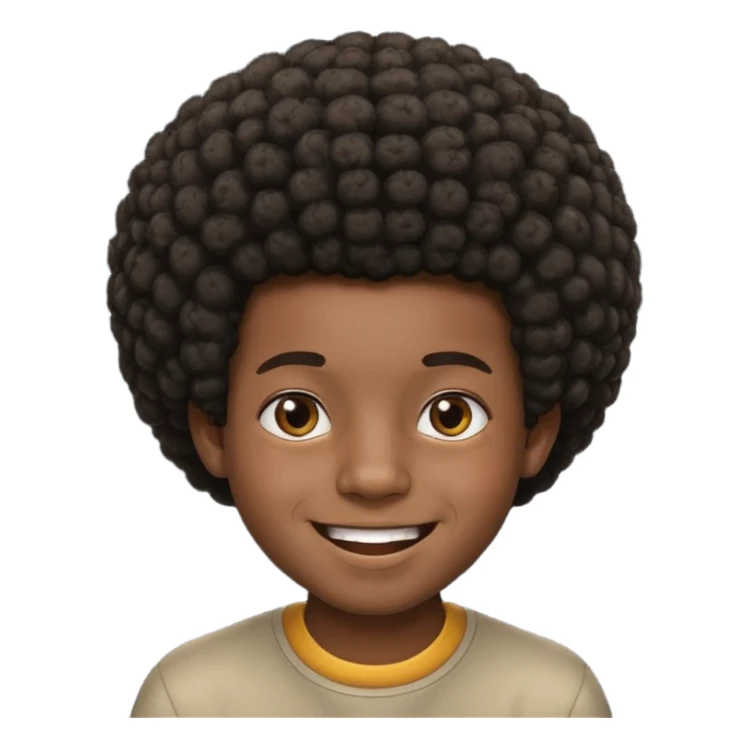 Black boy with a small afro  sticker