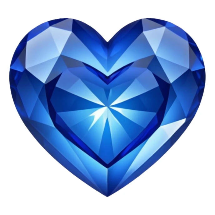 sapphire themed heart sticker