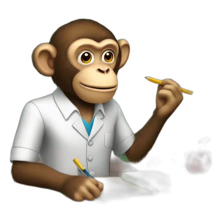 monkey teacher sticker