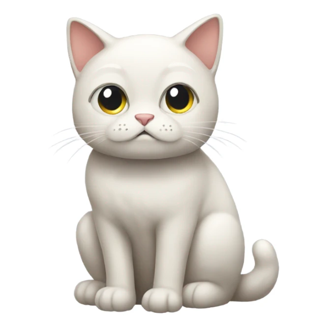 sad cat full body side view sticker