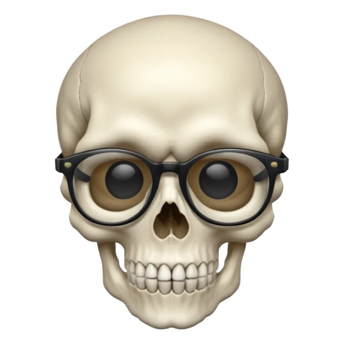 Kuru kafa gözlüklü sticker